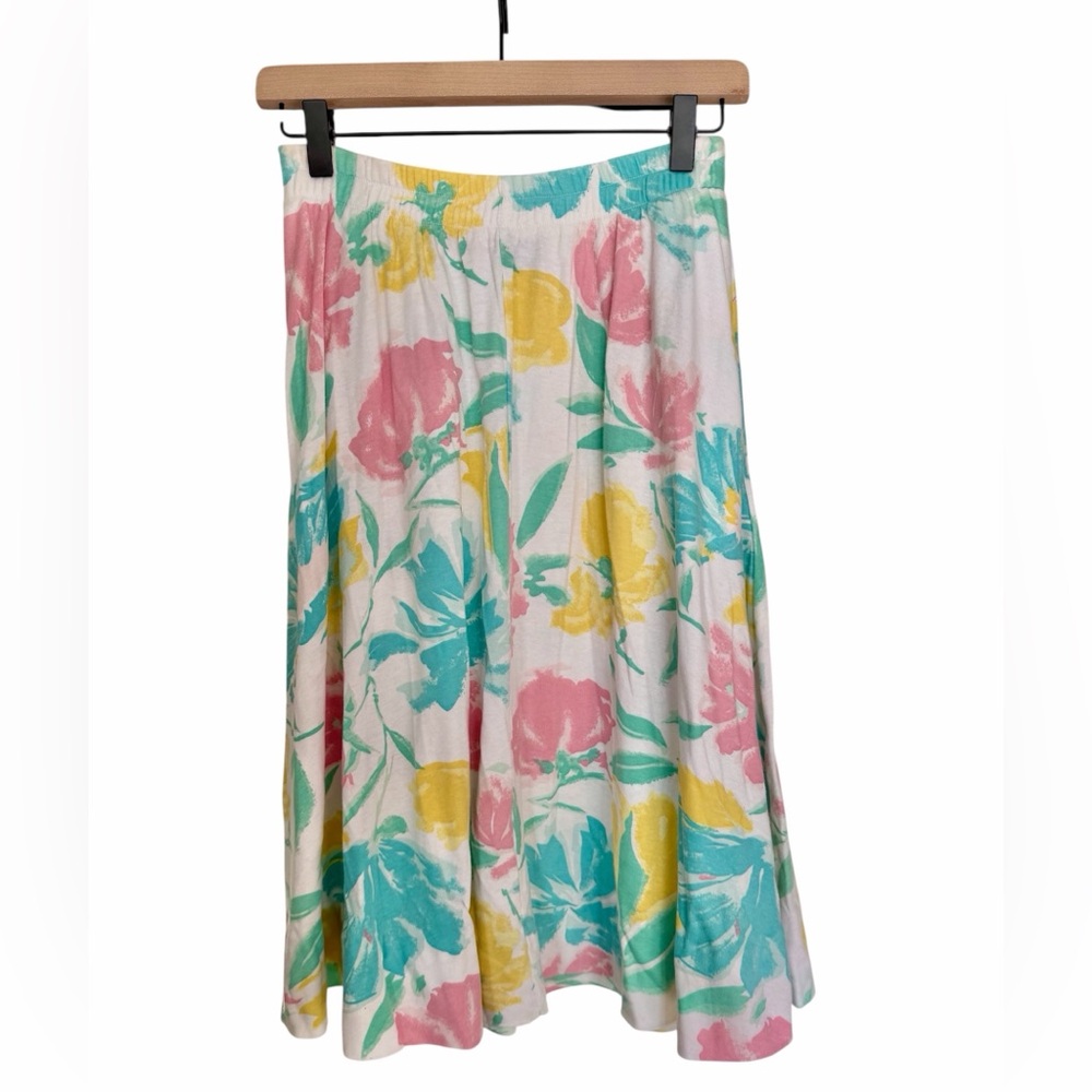 Vintage Catalina Knit Floral Skirt Size Small